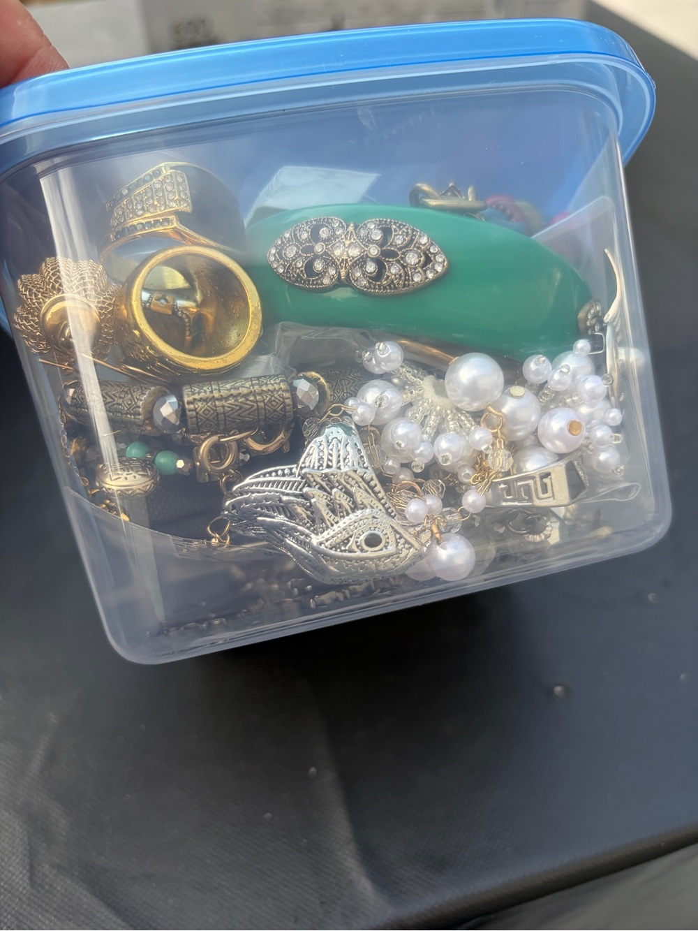 Modern costume jewelry mix lot gold and silver tones
